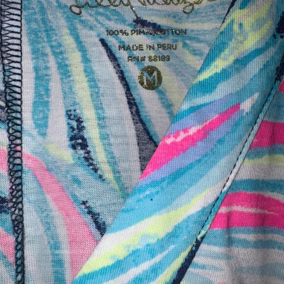 Lilly Pulitzer Amina Dress High Tide Dancing Lady Pima Cotton - Picture 3 of 4